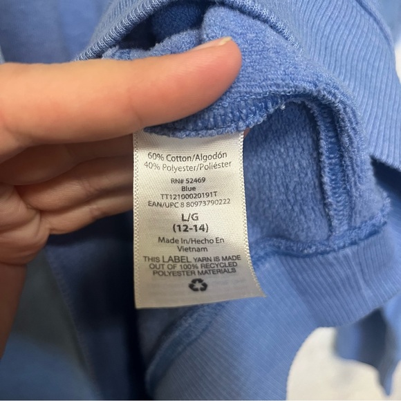 Time and Tru Blue Tie-Dye Crewneck Sweater Casual Comfy - Picture 6 of 6